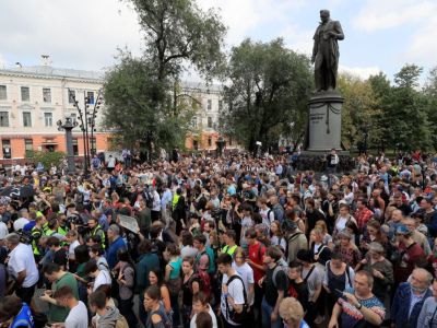 Марш оппозиции против политических репрессий. Москва, 31.8.19. Фото: Reuters