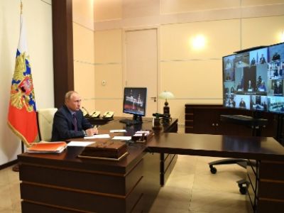 В.Путин проводит онлайн-встречу с членами СПЧ. Фото: kremlin.ru